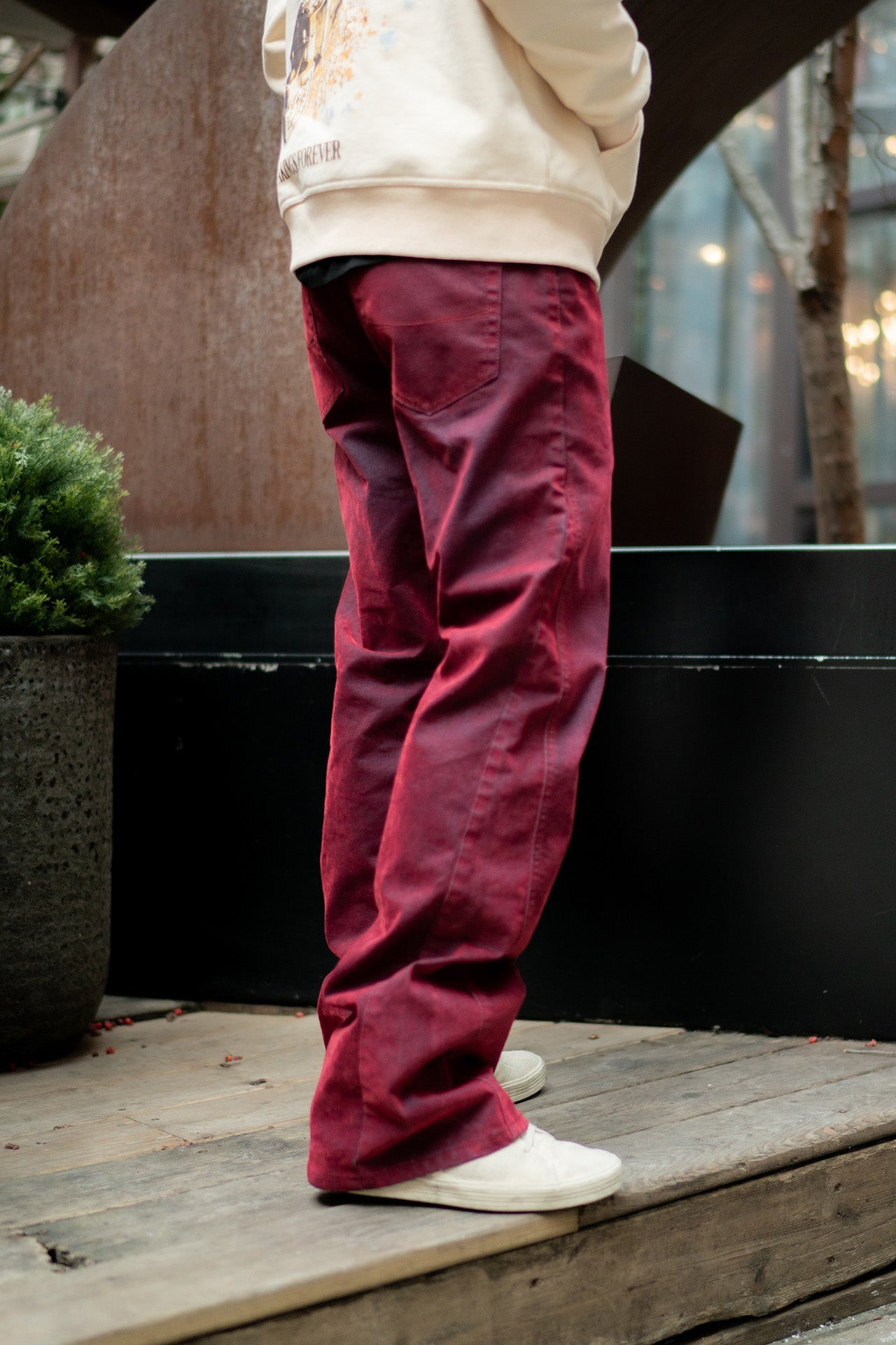 BORDEAUX WASHED PANTS