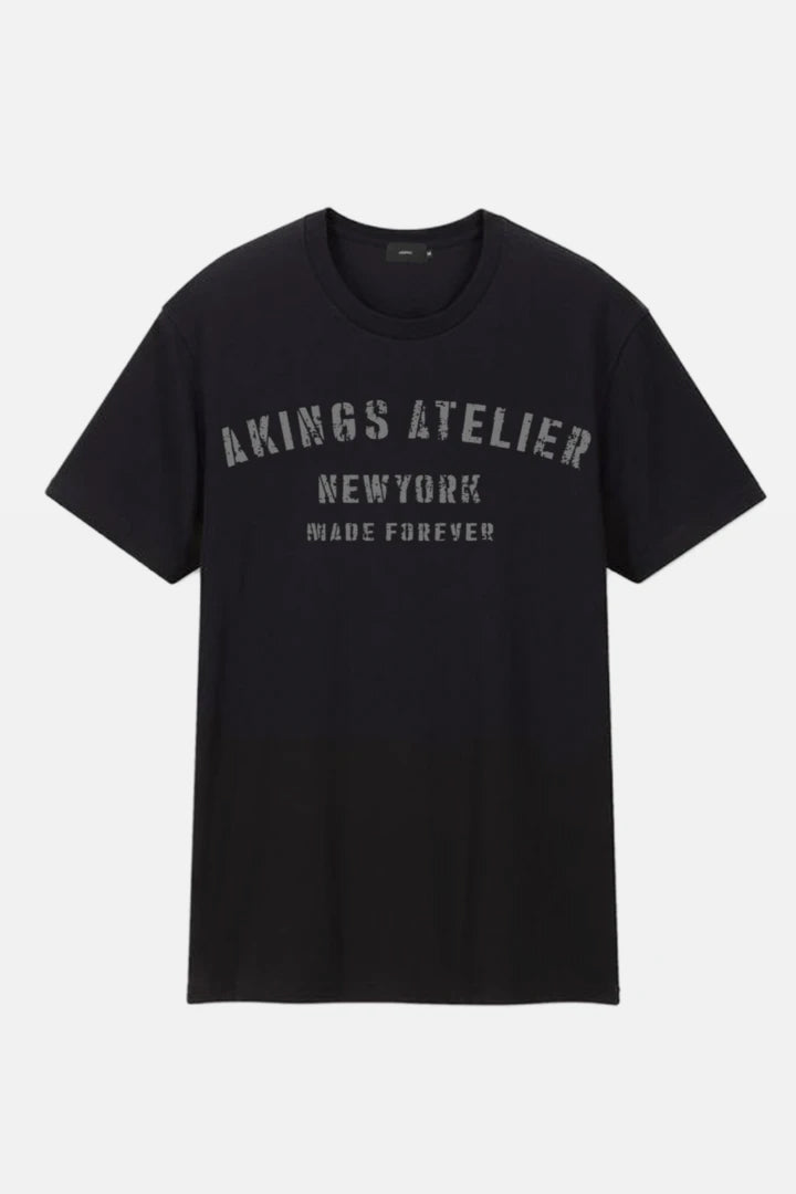 minimal logo across chest