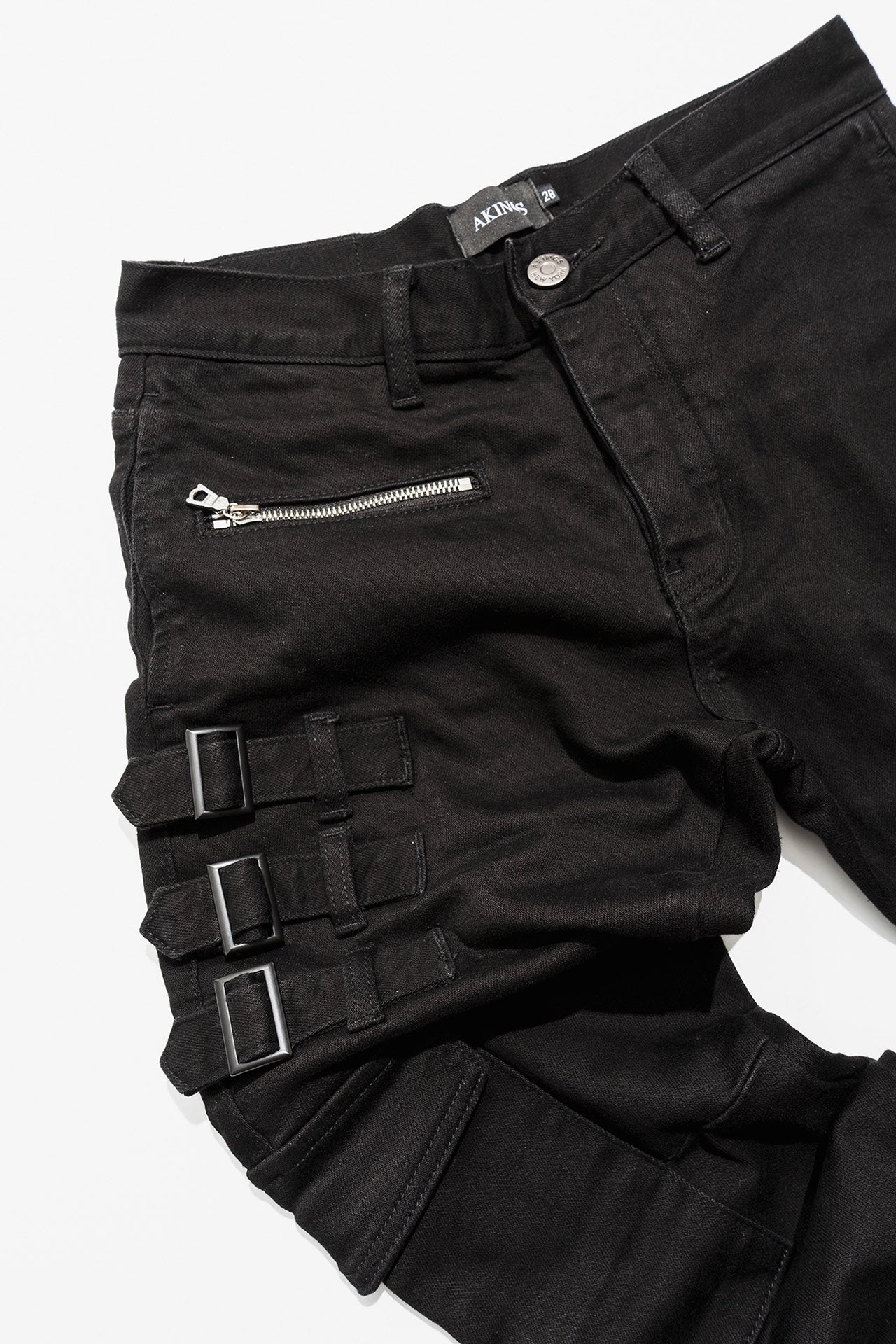 BLACK OMARI STACKED JEANS Flat lay