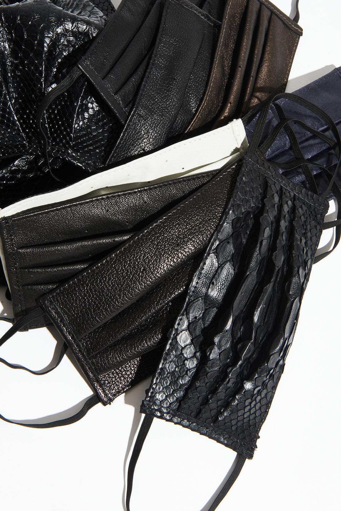 Leather face masks; Python Face Mask, Calf Leather face mask and more.