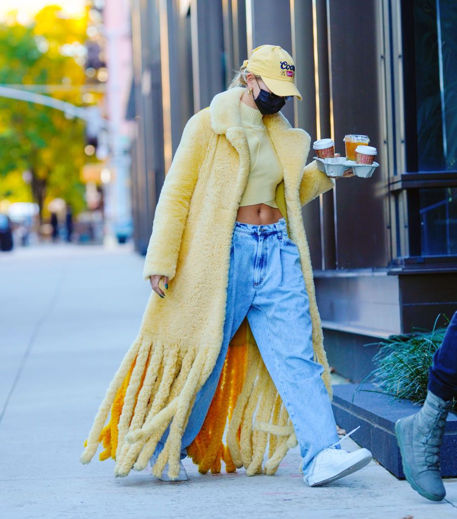 Hailey Bieber's 10K Bottega Veneta Coat is the Talk of the Internet