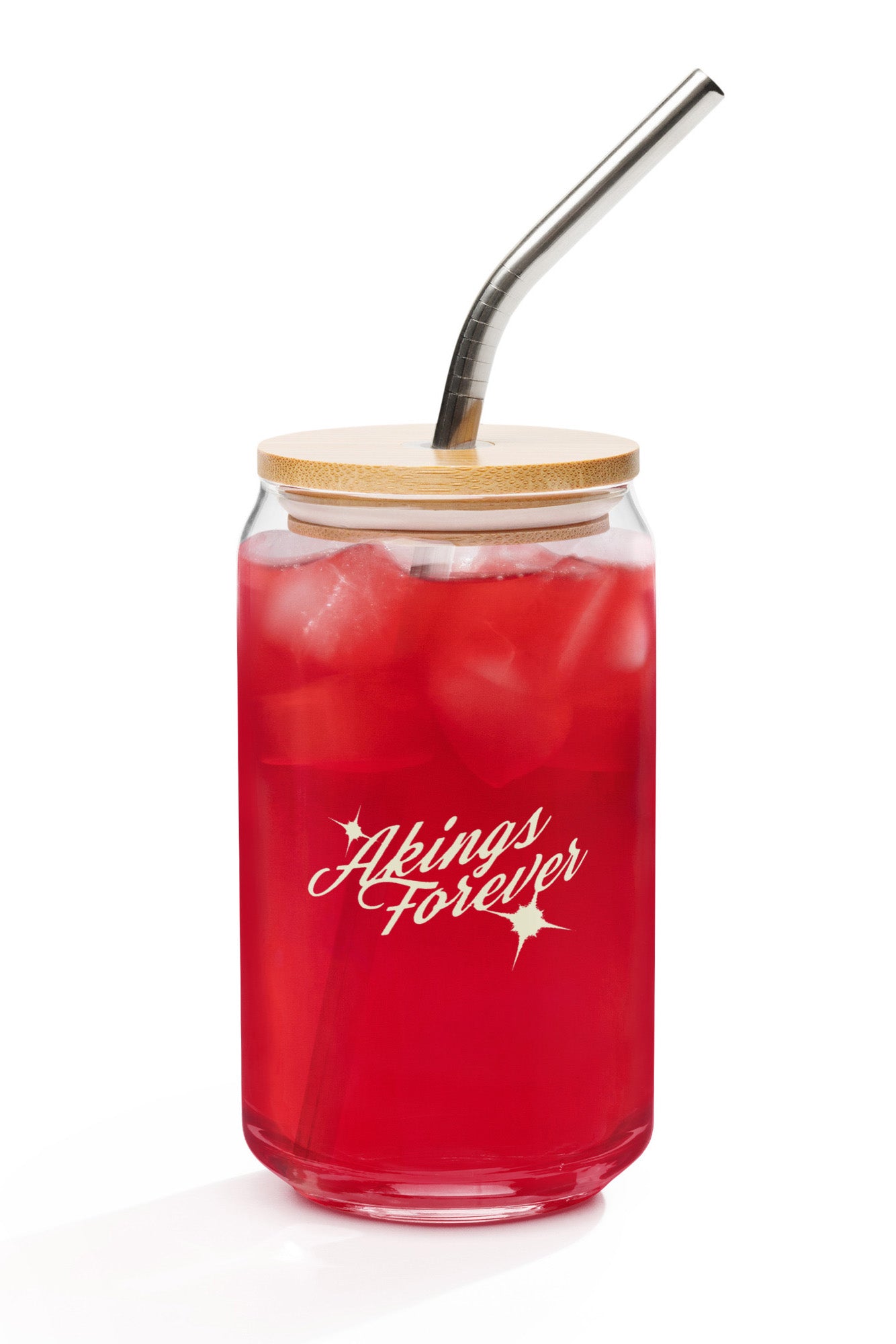 Akings Forever Can-Shaped Glass front view