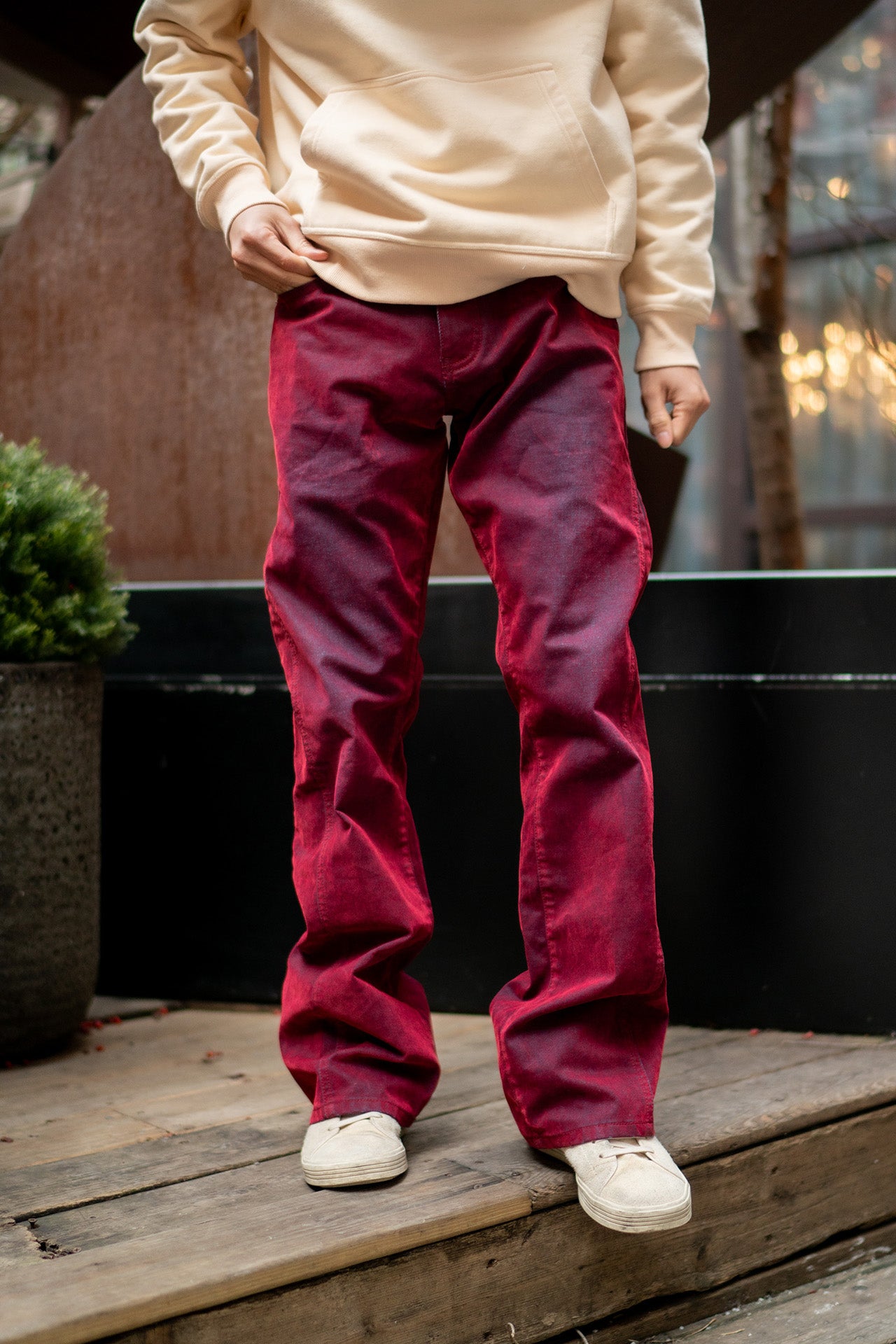 BORDEAUX WASHED PANTS