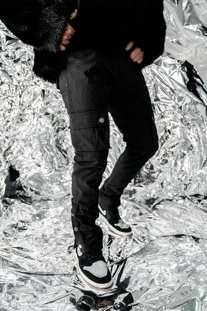 CANVAS CARGO SNAP PANTS