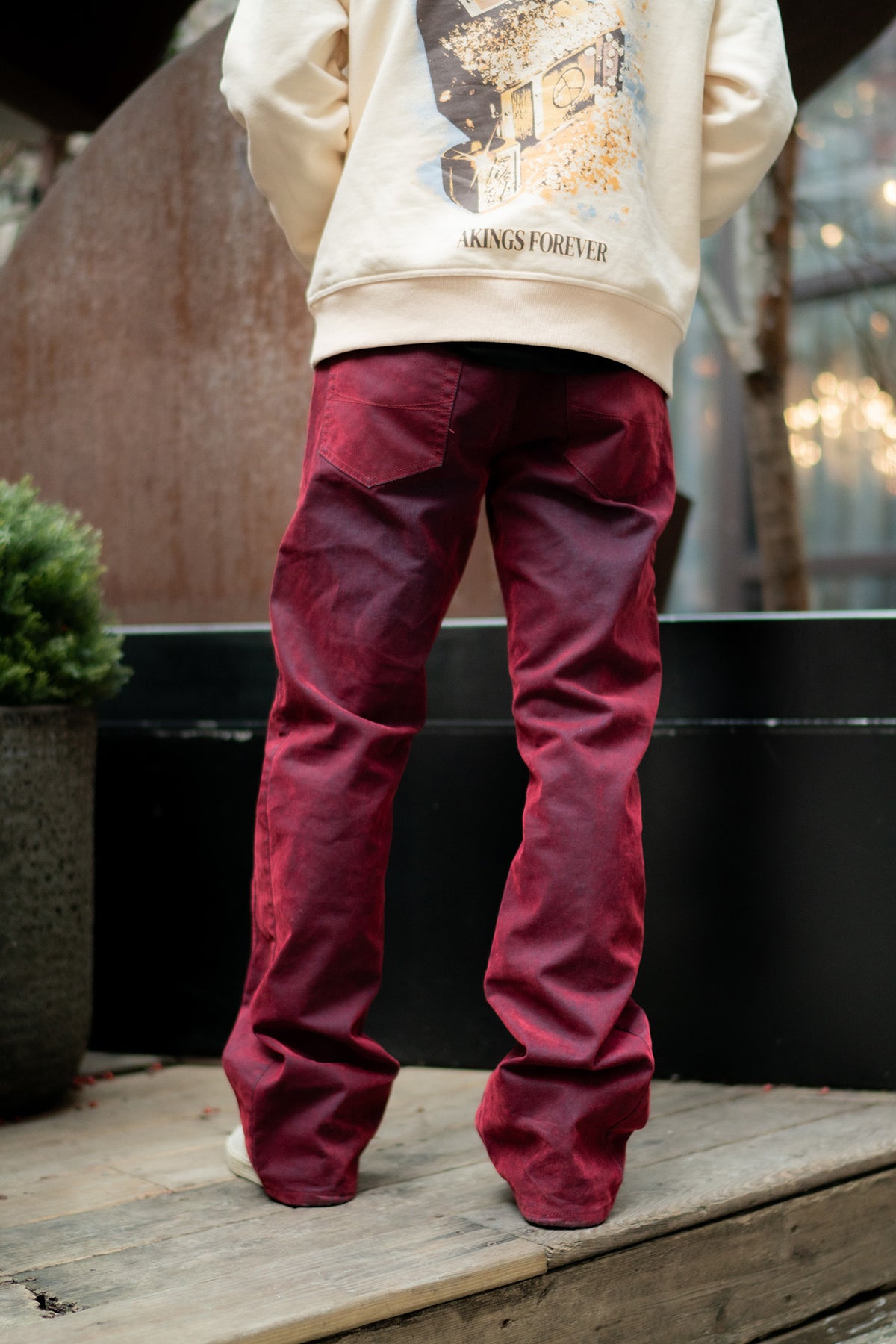 BORDEAUX WASHED PANTS