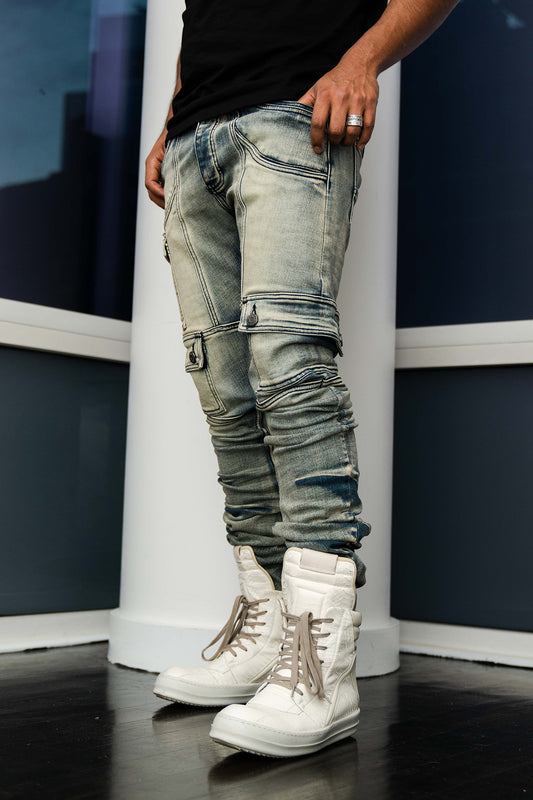 AKINGS Kyle Blue Stacked Jeans