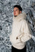 GENUINE MERINO IVORY FUR HOODIE