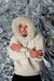 GENUINE MERINO IVORY FUR HOODIE