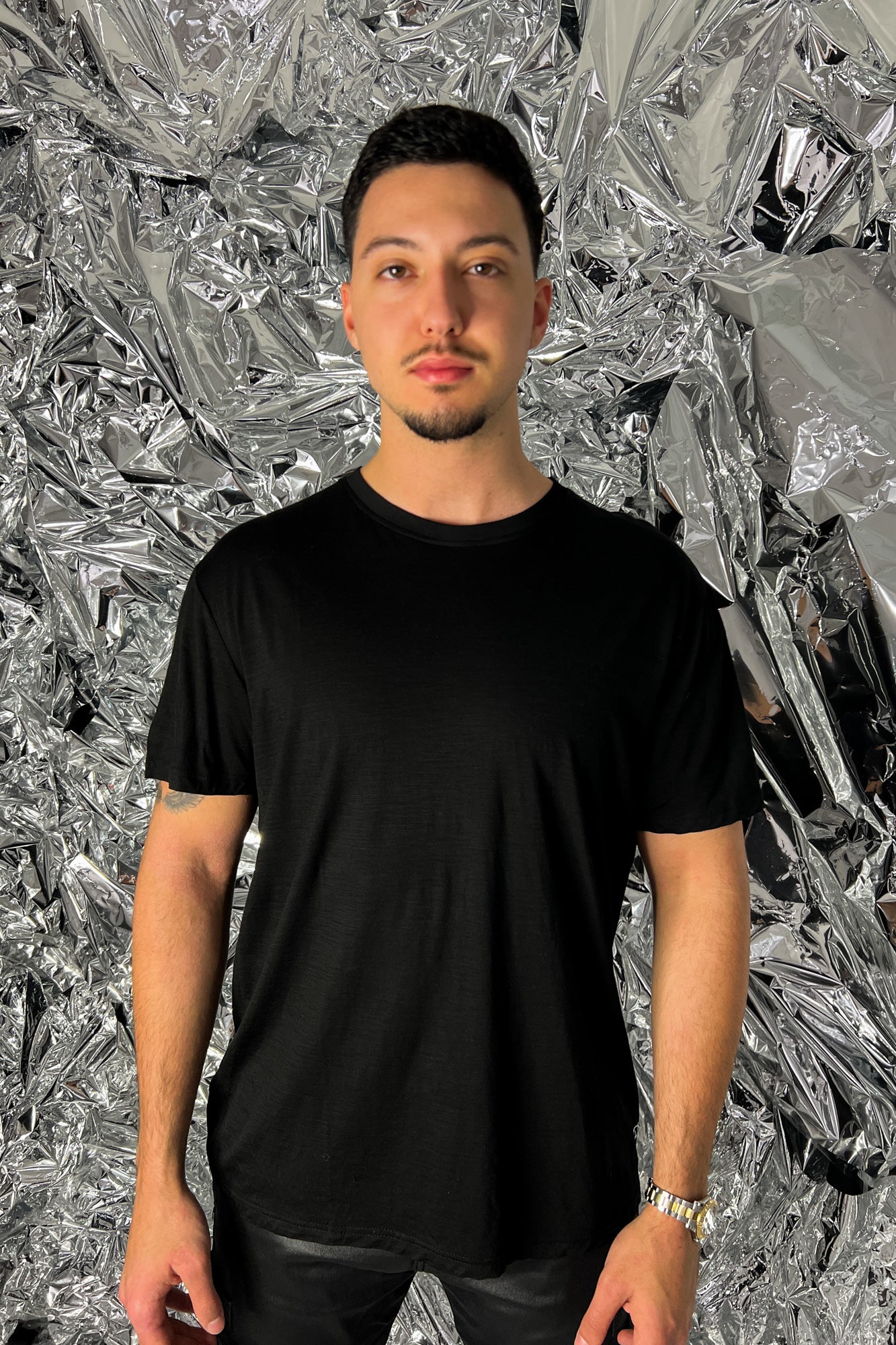 model wearing size Large