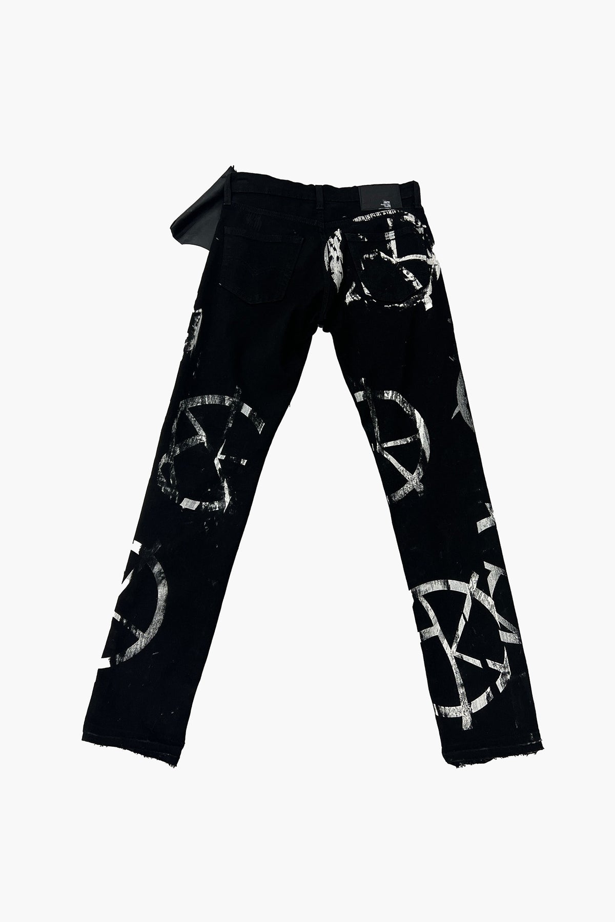 MULTI ANARCHY LOGO JEANS flat lay back view