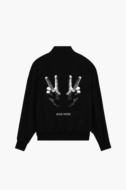 PEACE QUARTER ZIP SWEATSHIRT
