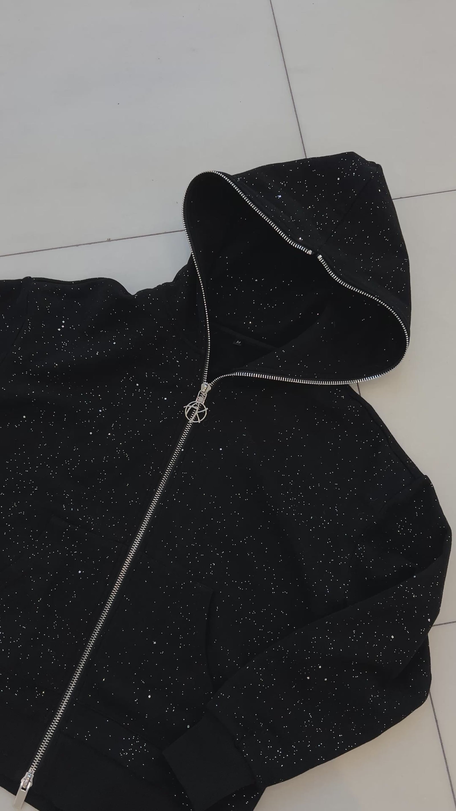 CELESTIAL ZIP HOODIE video showing the details