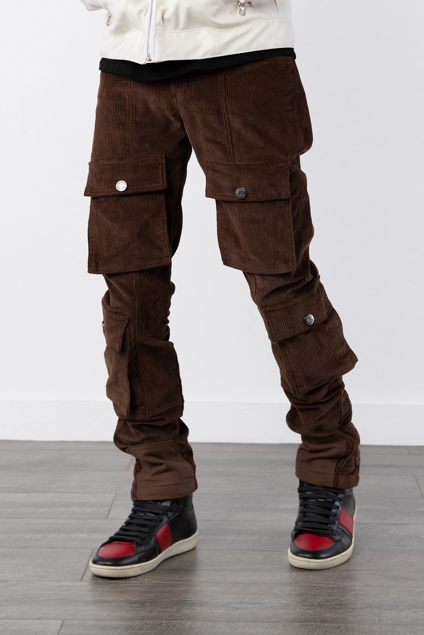 BDG Washed Black Corduroy Cargo Trousers | Urban Outfitters UK