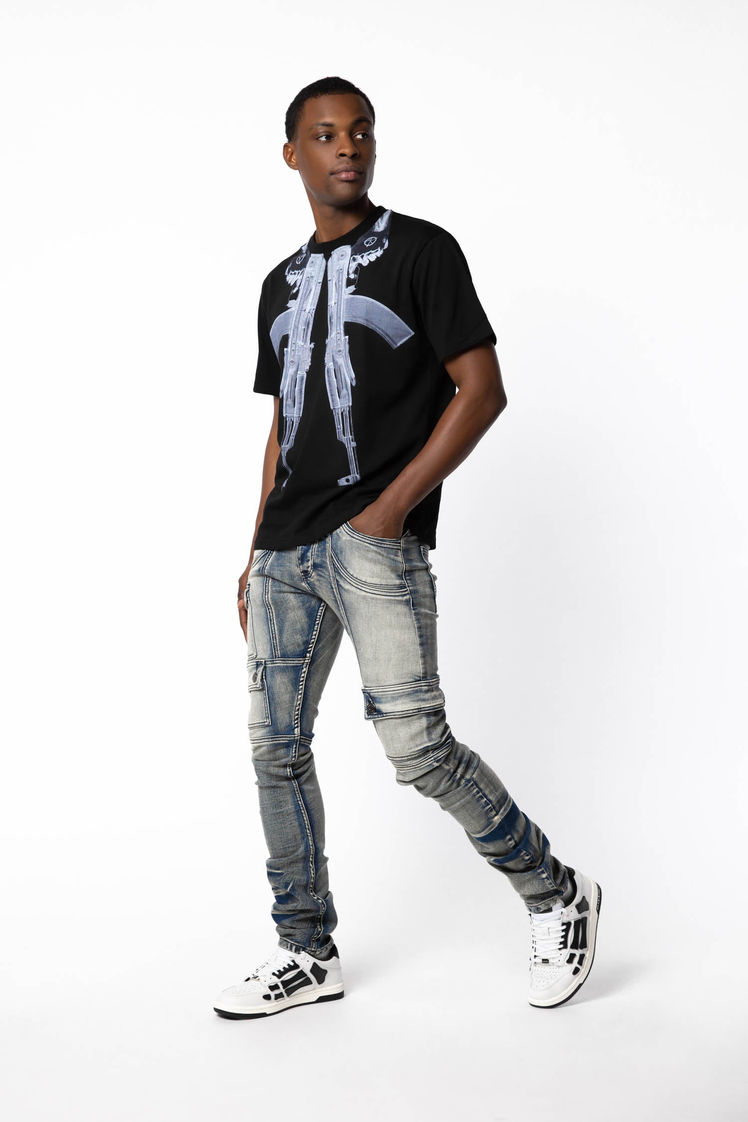 model wearing size Large