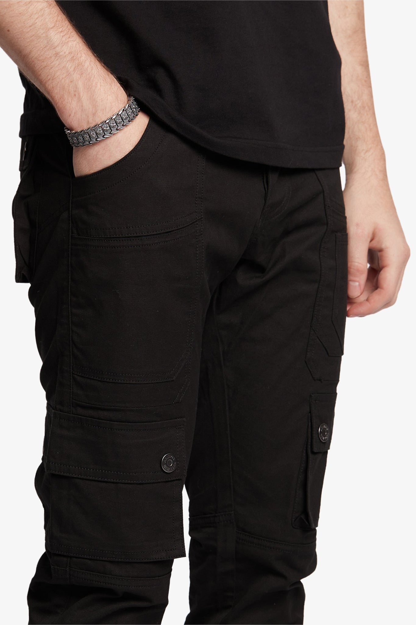 CANVAS CARGO SNAP PANTS