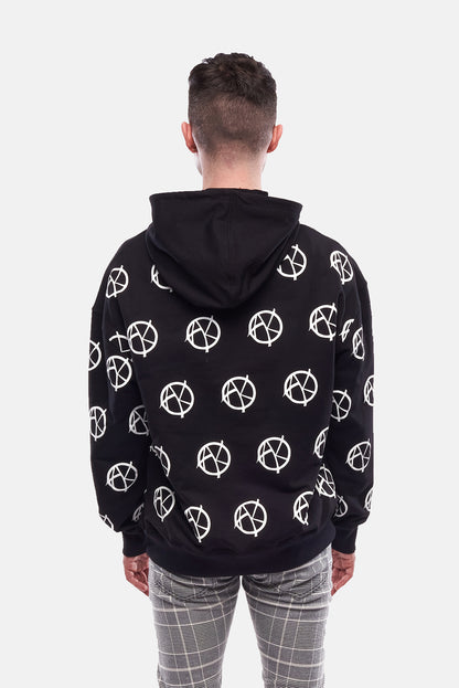 Back view of Anarchy Multi Logo Hoodie

