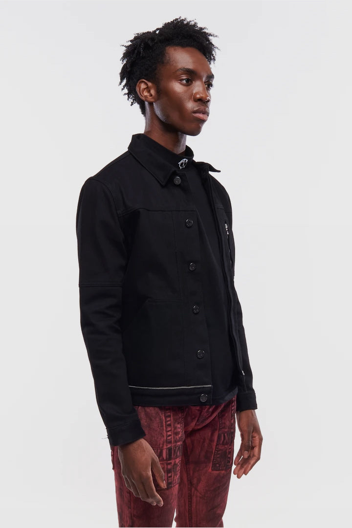 VICTOR BLACK DENIM JACKET - AKINGS