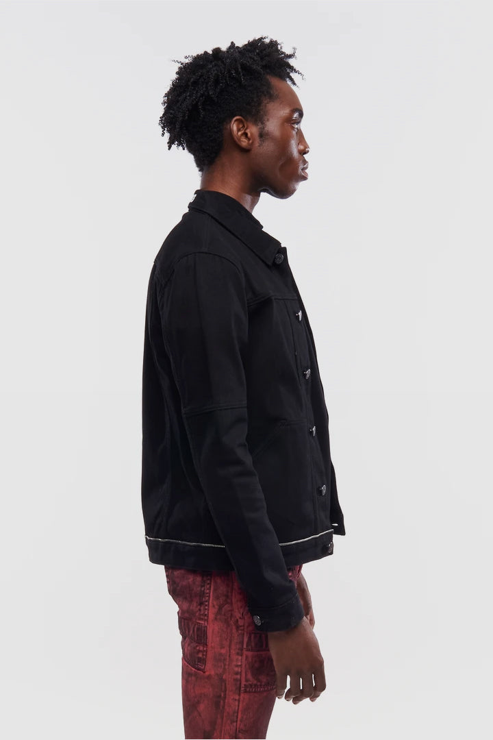 VICTOR BLACK DENIM JACKET - AKINGS