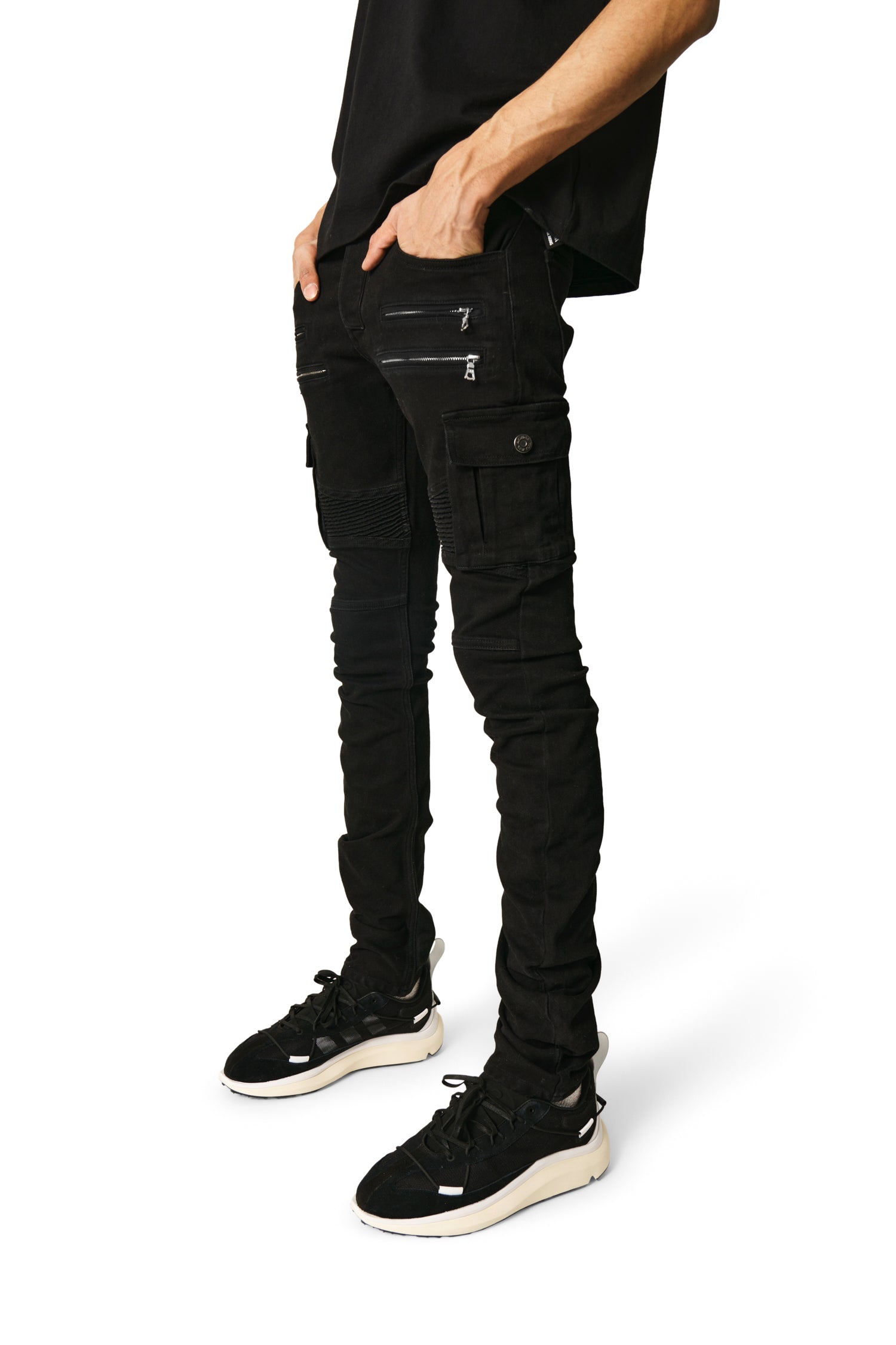 MULTI POCKET MID-RISE STACKED JEANS – Armor Jeans