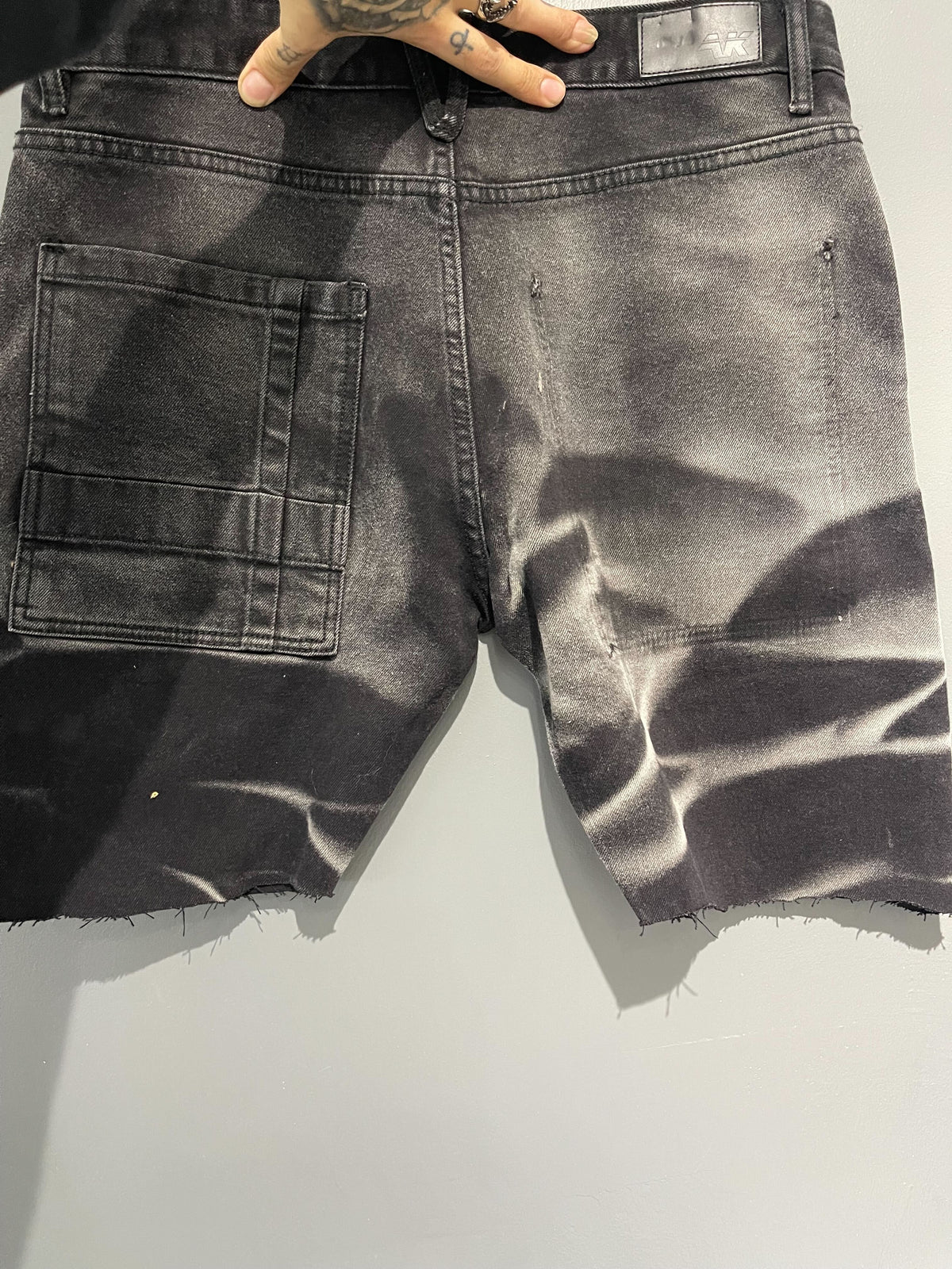 back details of JAMES DENIM SHORTS