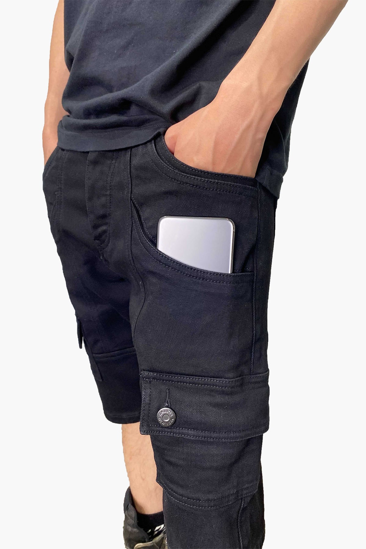 close up of denim texture