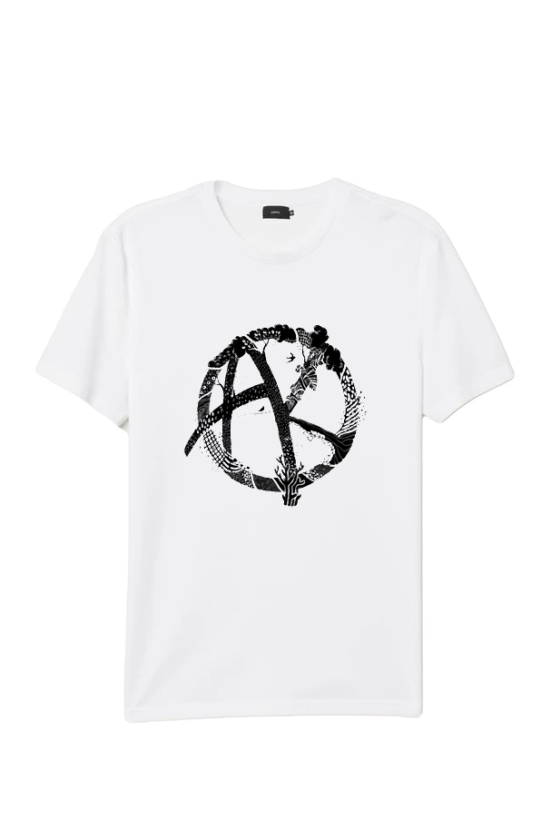 Flat lay, color white TREE OF LIFE T-SHIRT - AKINGS