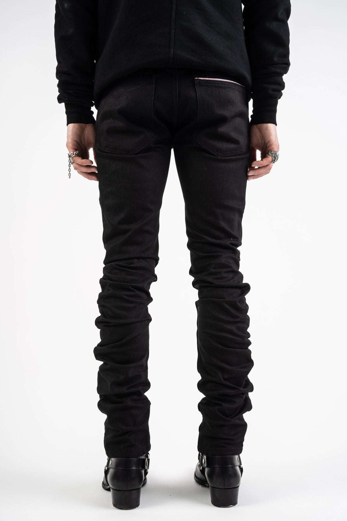 Rear view of Varick jeans showing back pockets