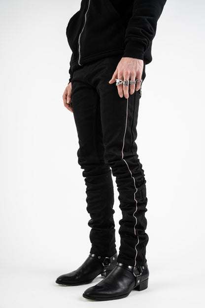 side view of Varick jeans showing the side seam