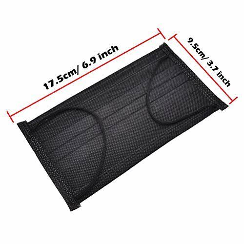 Close-up of fabric texture and straps on Blue Face Mask